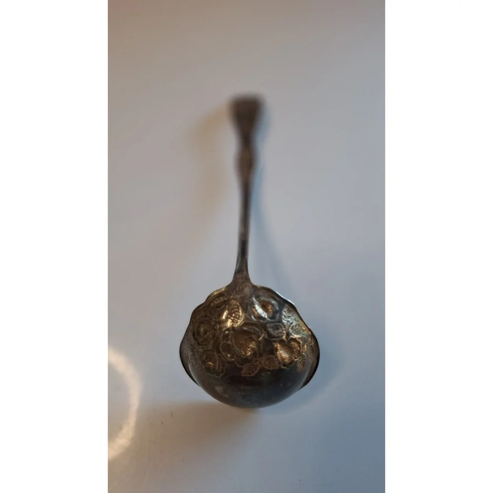 American Beauty Rose by Holmes & Edwards Silverplate Sauce Ladle 6-7